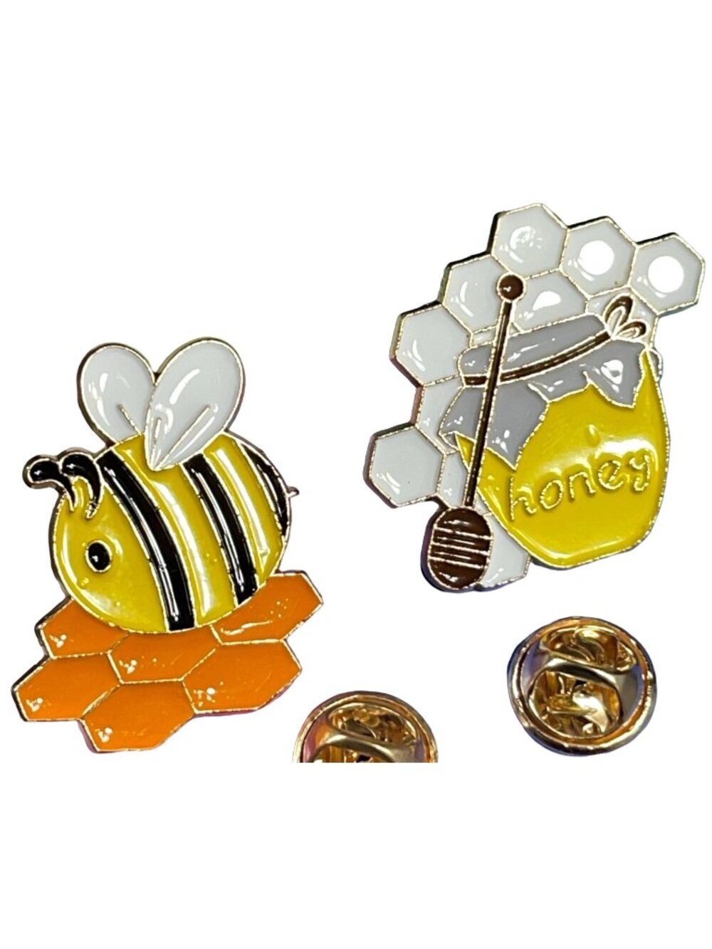 Bumble Bee Lapel Pin Sweet Honey Pot Insect Brooch Badge Enamel Accessories Pin
